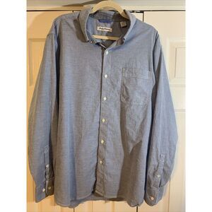 Tommy Bahama Men's Shirt Size XL Blue Button Down~Long Sleeve with Flip Cuffs‎